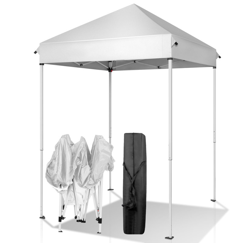 Abri escamotable d'extérieur 5 x 5 pi, abri de jardin instantané compact portable avec cadre en acier imperméable, sac de transport pour patio