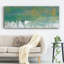 Chartreuse et turquoise II sur toile-1580294989