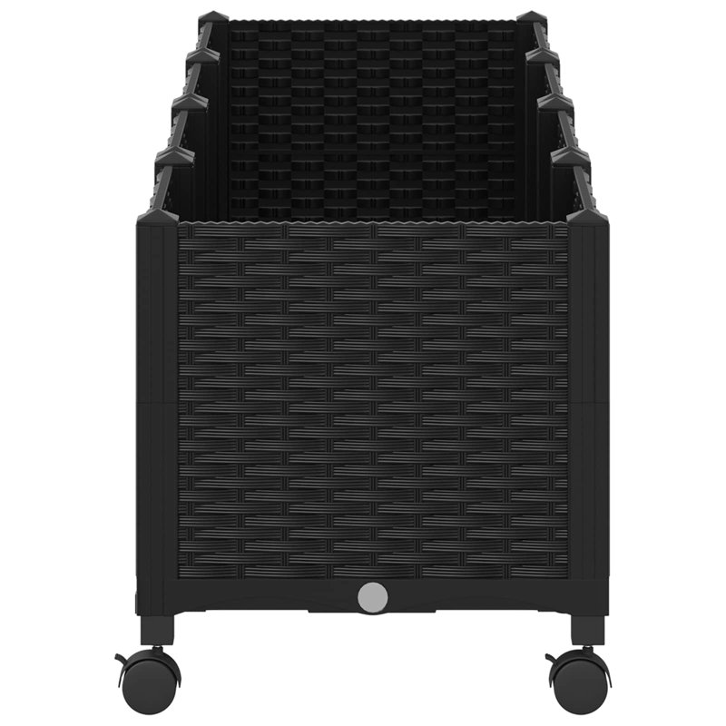 Elevated Planter, 44cm H x 160cm W x 40cm D, Black