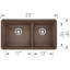 Precis SILGRANIT 33" L X 18" W Double Bowl Undermount Kitchen Sink-10529356