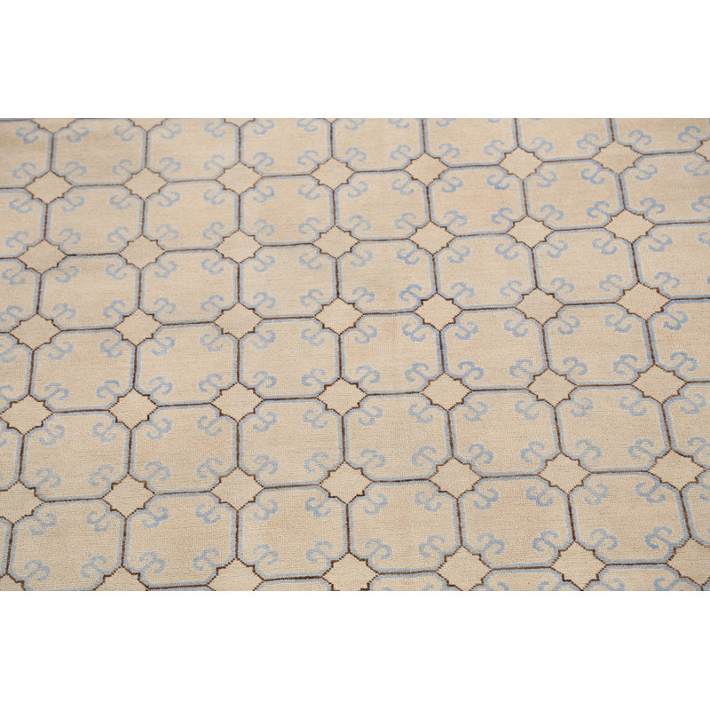 One-of-a-Kind 9'11" X 13'11" New Age Wool Area Rug in Beige