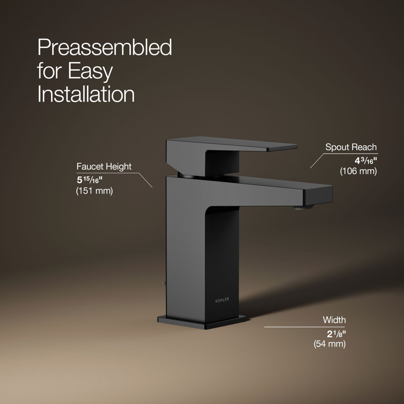 Honesty Single-Handle Bathroom Sink Faucet, 1.2 Gpm, Matte Black