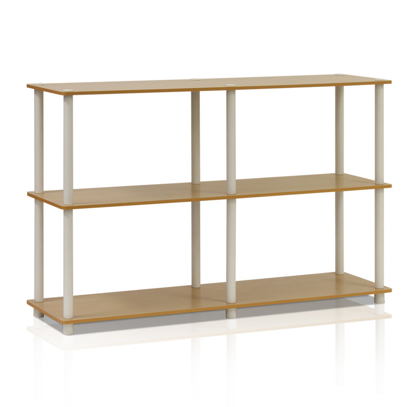 Asid Etagere Bookcase, Beech/White