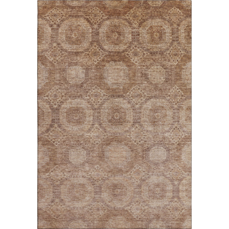 Premium Machine Washable Alaina AMF1925 Panels Rug, Rectangle 3' x 5'