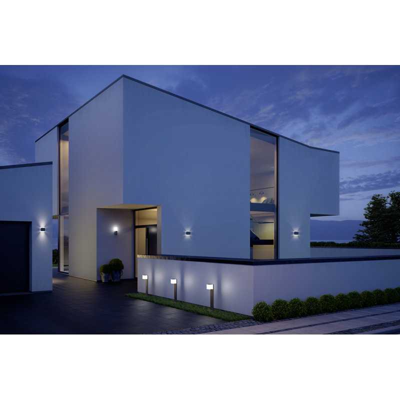Smart LED Outdoor Wall Light L 840 SC Motion Sensor Softlight Start Adjustable via App, Silver