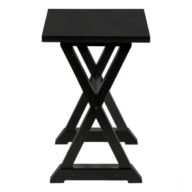 Table d'appoint, table de bout, table d'appoint, carré, table de chevet, lampe, transitionnel, Noir