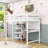 Marcia Wooden Loft Bed with Shelves,Desk and Writting Board-564260967-564260965