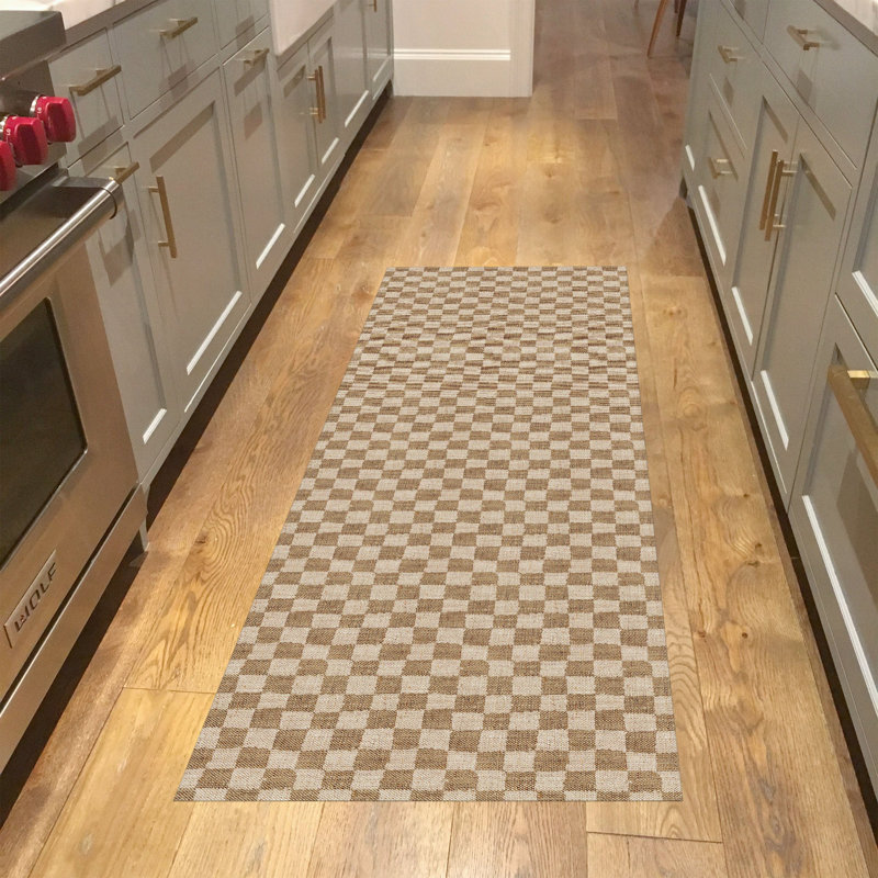 Tapis de cuisine Un-Rug Micro Check, Rectangle 2 pi x 6 pi