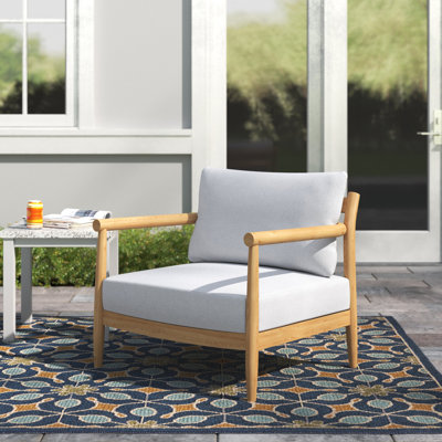 Lido Teak Outdoor Lounge Chair , Sunbrella® Cushions Included