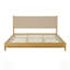 Base de lit plateforme en bois d'hévéa de qualité supérieure, conception moderne Mid-Century-890374901