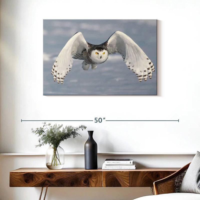 Brampt Owl In Winter, 24" H x 36" W