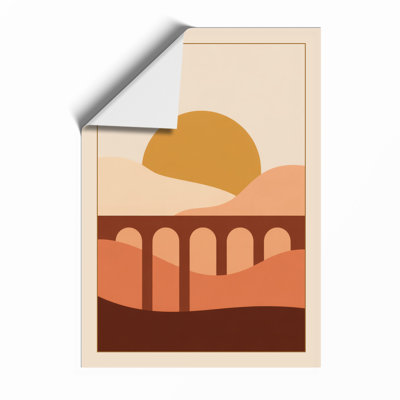 Viaduct at Dusk Mid-Century - Framed Print