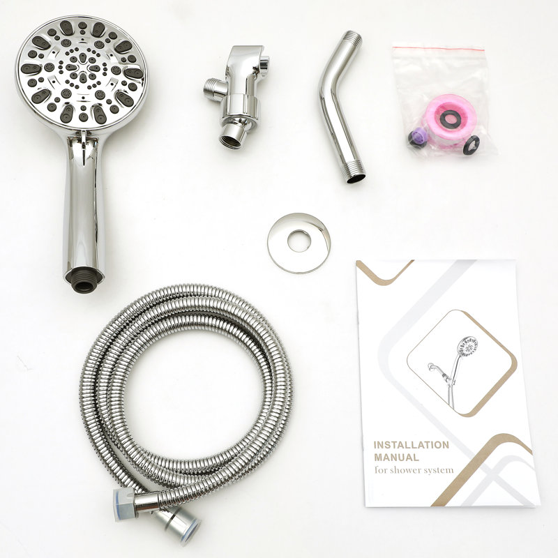 Shower Faucets & Systems Pressure-Balanced Complete Shower System with Rough in-Valve, Brushed Nickel