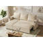 3 Seater Linen Blend Sofa Bed