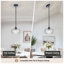 Suspension Alejo 9,45'' à 1 lumière en verre à motif floral pour îlot de cuisine-1546843161