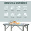 Table de camping pliante avec hauteur réglable, table portable avec poignée de transport-1230179993-1230179999