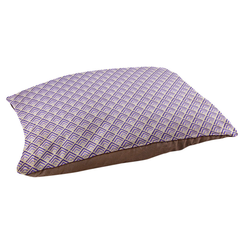 Coussin d'extérieur pour chien Campion, Grand (l 42,5 po x P 32,5 po x H 14 po), Mauve / crème