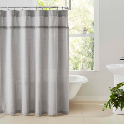 Rideau de douche simple 100% coton Heather