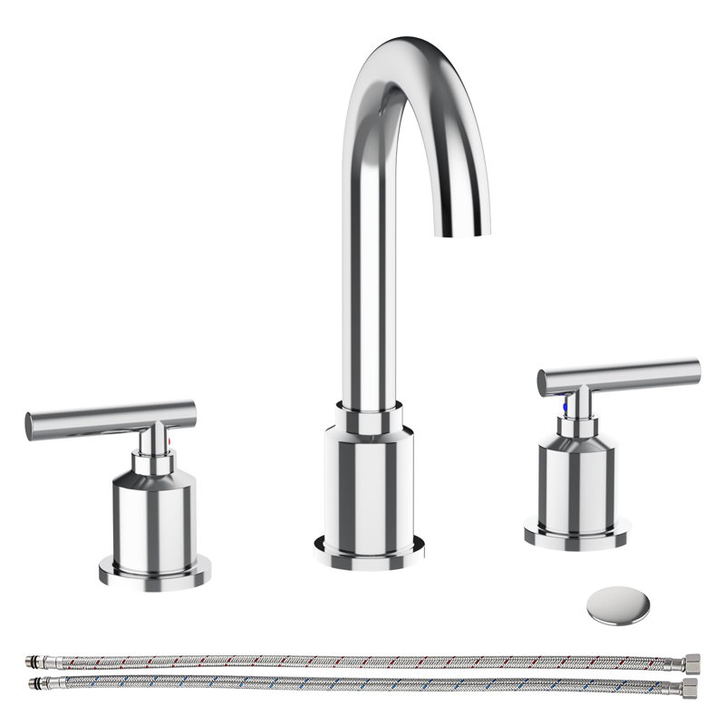 Bathroom Faucet, Widespread Bathroom Sink Faucet, 8 Inch Bathroom Faucet, Chrome