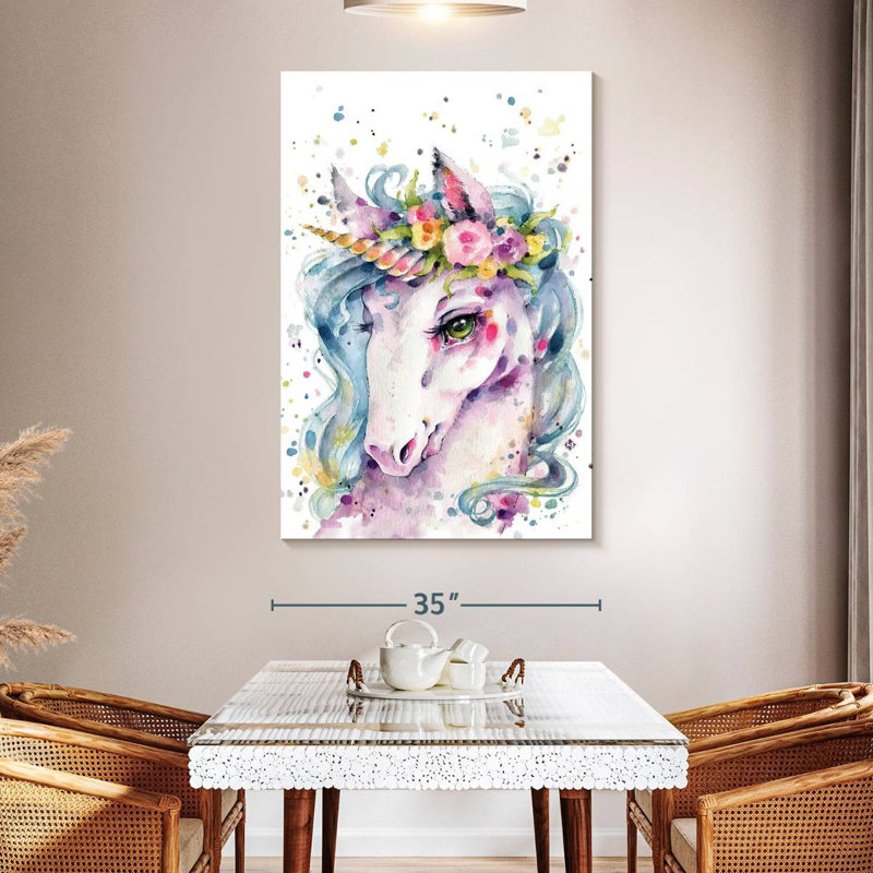 Ashelle, petite licorne, H 51 po x l 34 po