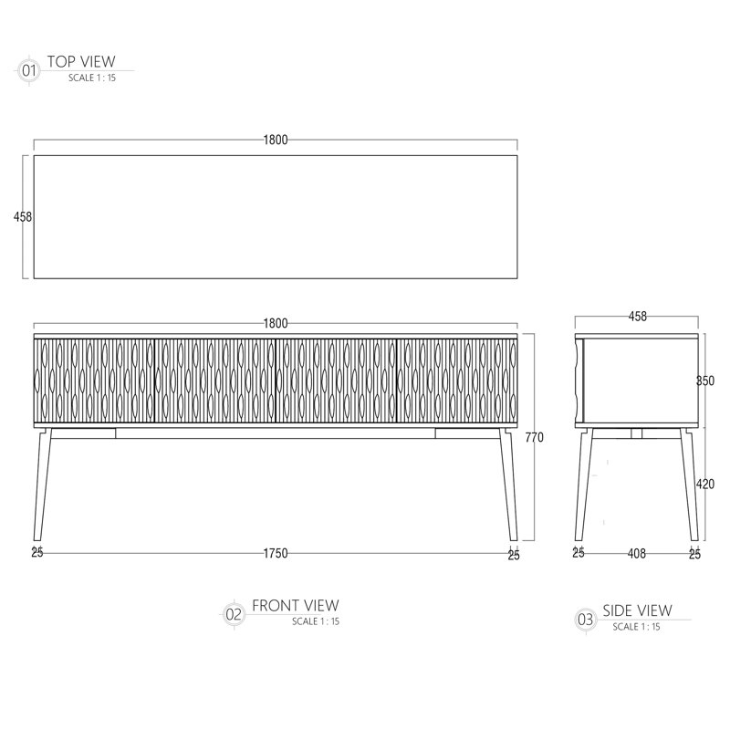 IE Series 71'' W Sideboard, Coffee