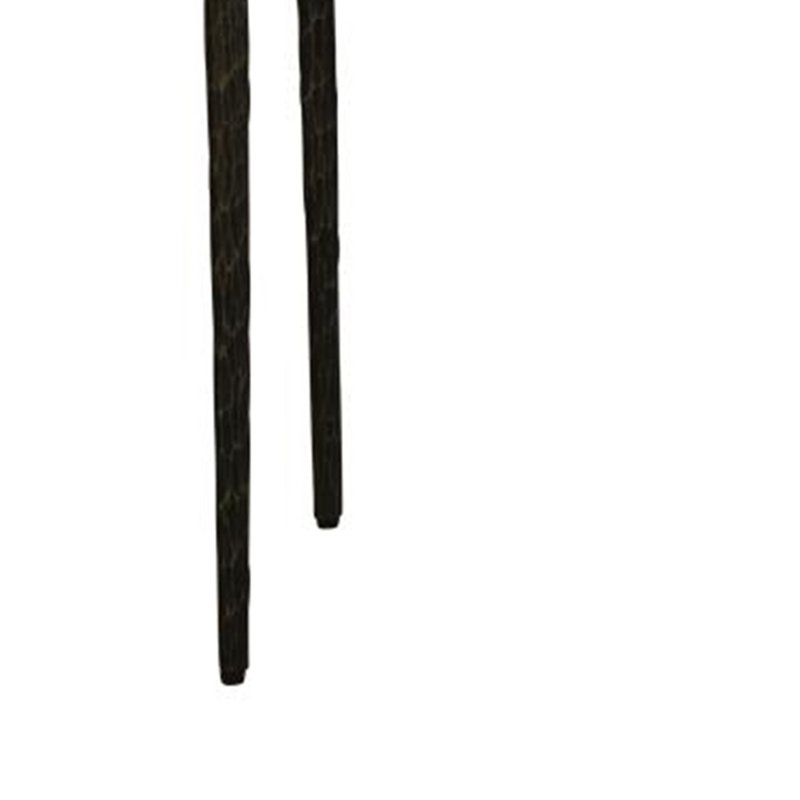 Lemy Sofa Console Table, 62 Inch Rectangular Brown Top, Black Frame