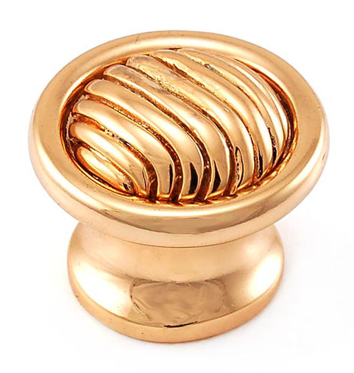 Sanzio Mushroom Knob, Polished Gold