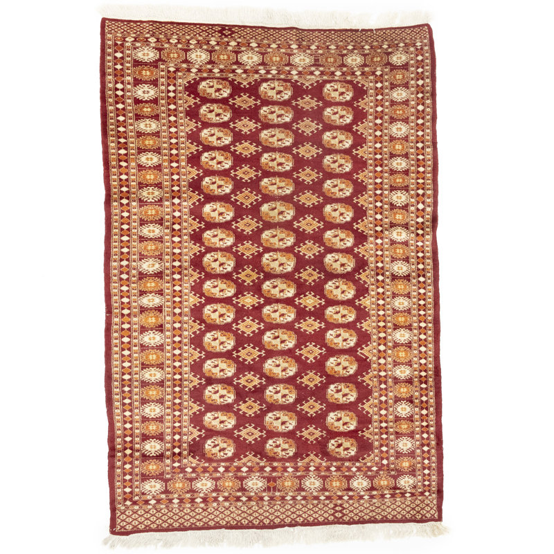 Tapis rouge fait à la main 4X6