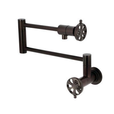 Kingston Brass Belknap Two-Handle 1-Hole Wall Mount Pot Filler Faucet