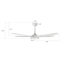 Ventilateur de plafond intelligent intérieur / extérieur Elira, ensemble d'éclairage à DEL à intensité variable et télécommande, fonctionne avec l'assistant Google, Amazon Alexa et les raccourcis Siri.-397423721-397423720-397423723