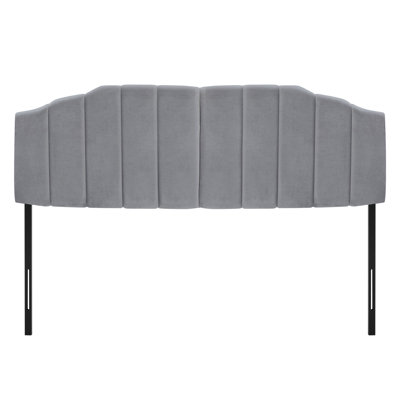 Adjustable Modern Velvet Bed Headboard With Wall-Mount Option