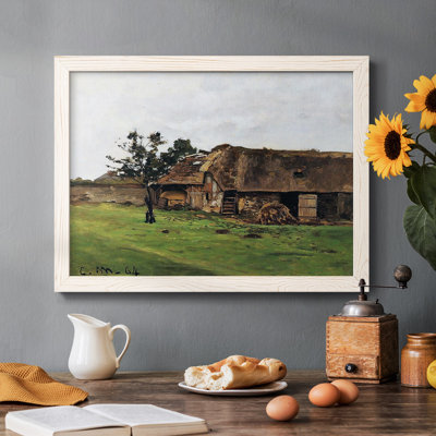 Ferme près de Honfleur, 1864 - Toile tendue avec châssis rustique