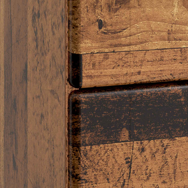43cm W Manufactured Wood Bedside Table, Old Wood