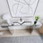 Table console miroir de 152 cm (60 pouces), style artistique, forme triangulaire, rangement ouvert, fixation au sol, emballage renforcé de luxe - Miroir en verre trempé cannelé sur toute la surface, assemblage en 2 parties, finition main