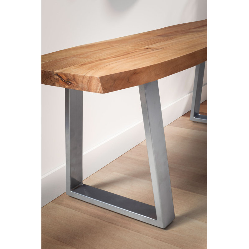 Grapeville Wood Bench, Grey/Brown/Blue