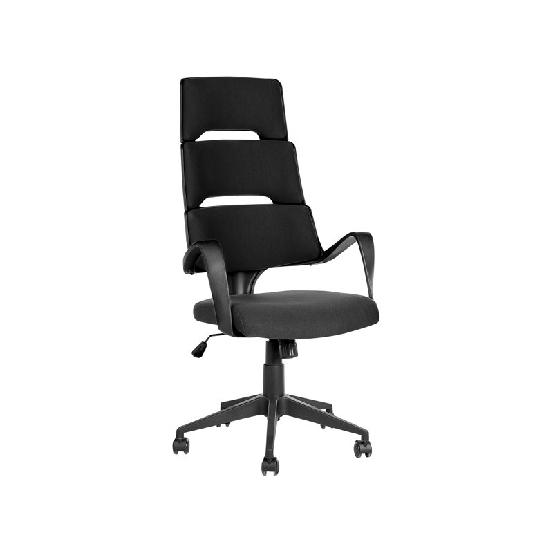 Polyester Blend Office Chair, Black, Black