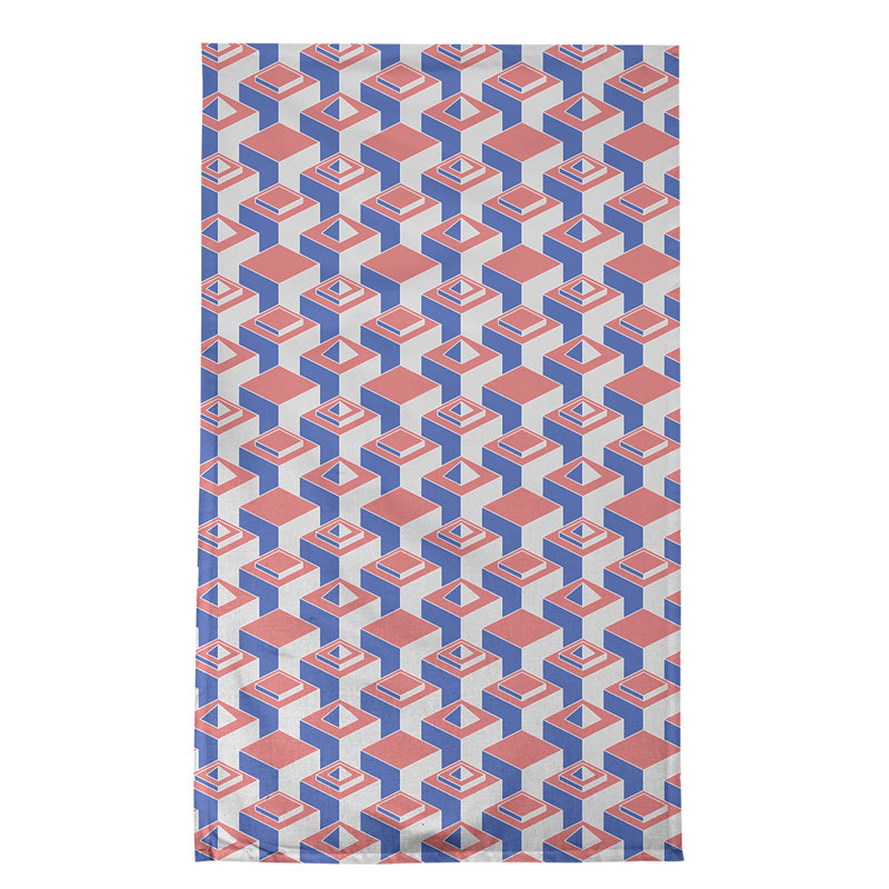 Serviette de thé skyscrapers Patricia Geoffrey, Mauve / Rose / Blanc, Polyester sergé