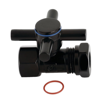 Kingston Brass Concord 1/2-Inch FIP x 1/2 or 7/16-Inch Slip Joint Quarter-Turn Straight Stop Valve