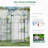 Outdoor Walk-In Mini Greenhouse With Mesh Door & Windows, Small Portable Garden Green House With 3 Tiers 6 Shelves, Trellis, & Plant Labels