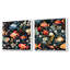 Poisson bleu et océan multicolore - ensemble de 2 animaux carrés-2012518619-2012518621