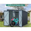 8 po x 6 pi en acier galvanisé Lean - To Shed, portes doubles sécurisées, panneau de PC et peu encombrant, pour les petits jardins, la remise extérieure, la tondeuse à gazon avec remise de 44 pieds carrés verrouillable, planche, robuste, pelouse