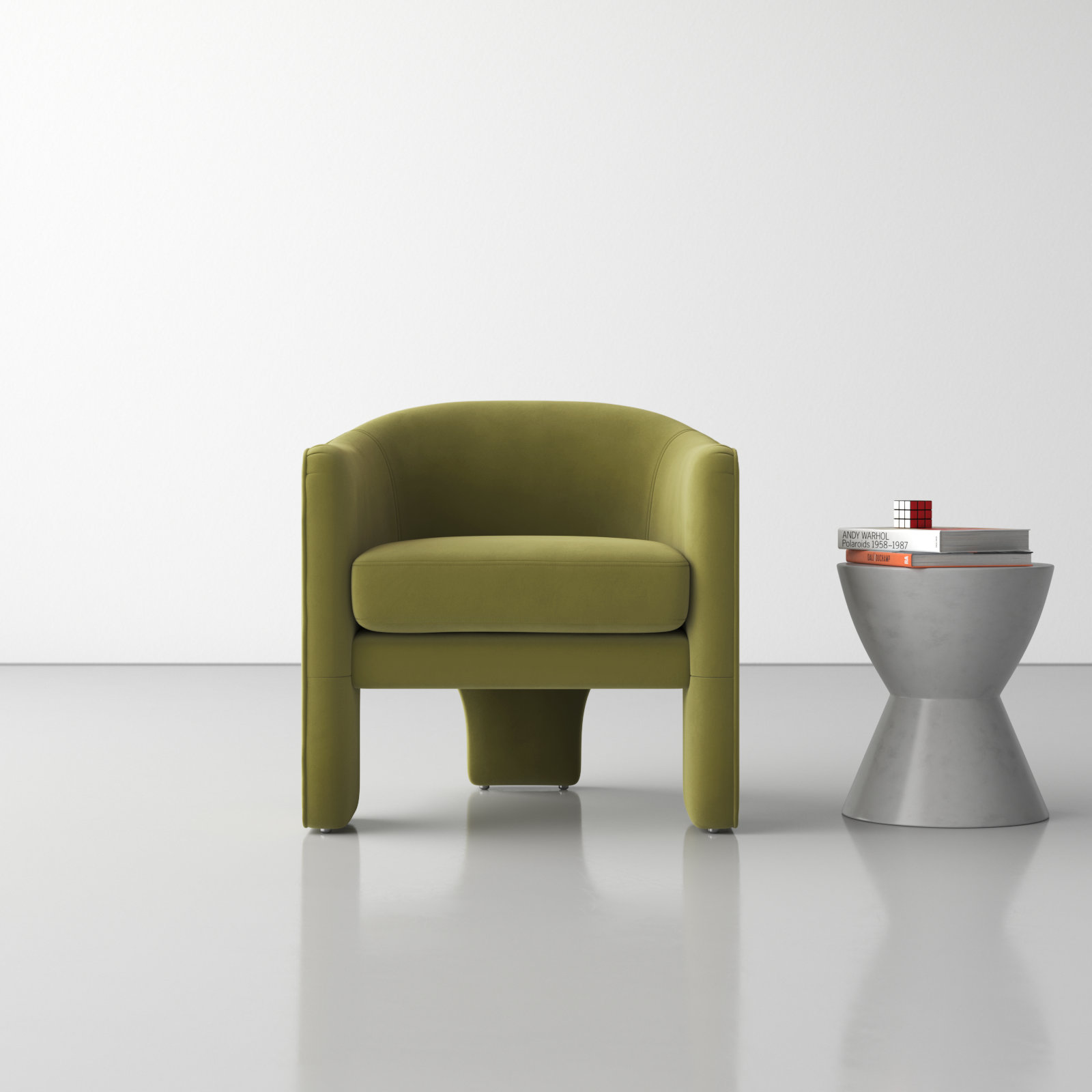 Upland Armchair, Green Velvet