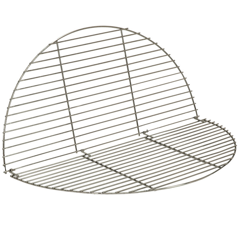 Grille de camping pliante ronde en acier inoxydable - 40 po, H 0,25 po x l 40 po x P 40 po