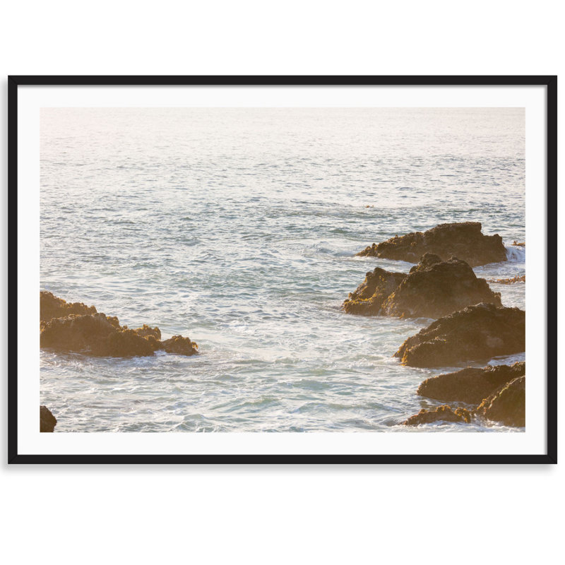 Sea Ranch Bluffs Print by Carly Tabak, Black Wood, 25" W x 18" H