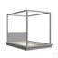Lit plateforme à baldaquin en bois avec tête de lit, design intemporel pour les chambres élégantes-129994567-129994565