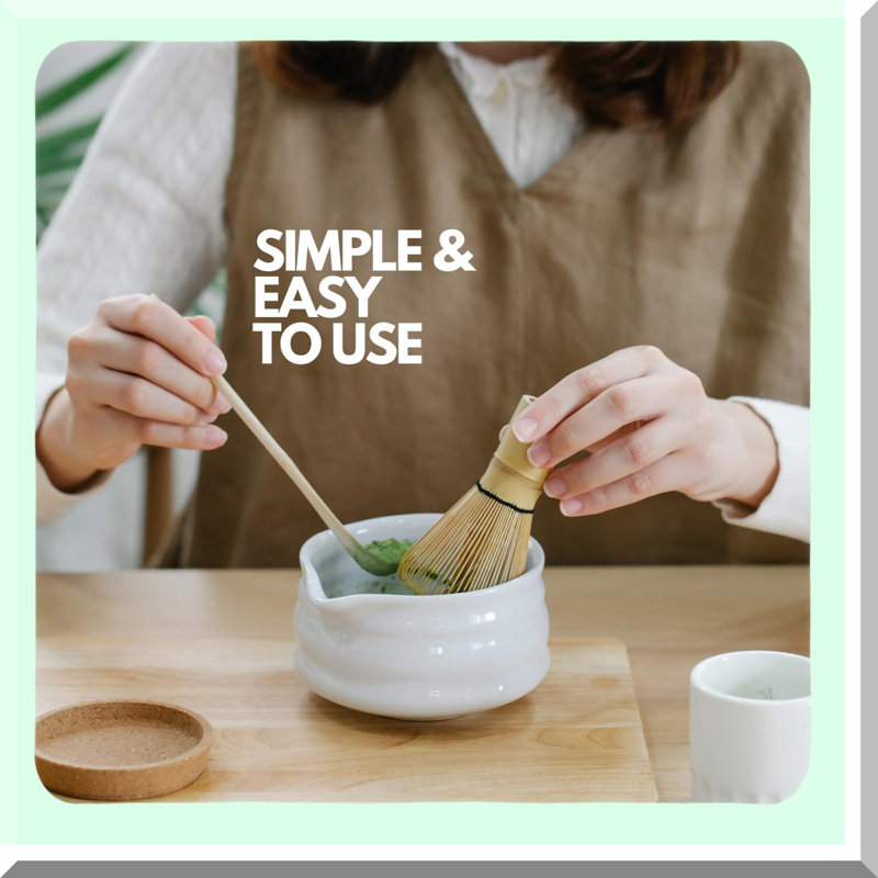 Matcha Tea Set with Whisk and Bowl