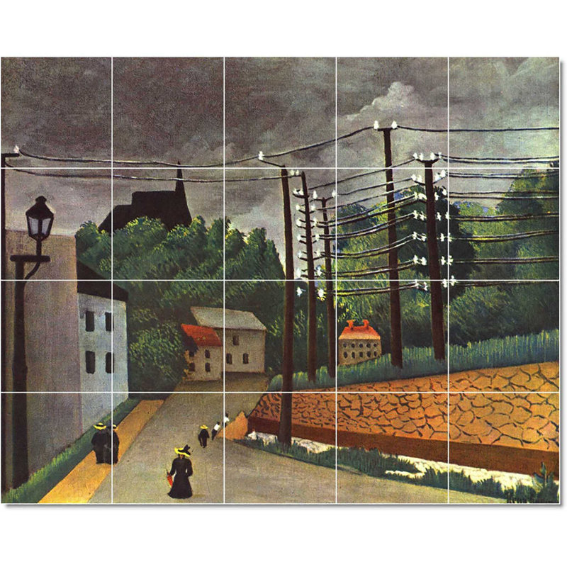 Carreau de peinture murale 40 po x 32 po 8 po x 8 po, Affiche Jean-jacques rousseau W23085