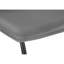 Chaise à hauteur de bar pour le travail de bureau, aspect cuir gris, chaise de bureau en métal noir, tissu, support
