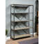 Bibliothèque étagère Galien en chêne antique et gris sable-112568916