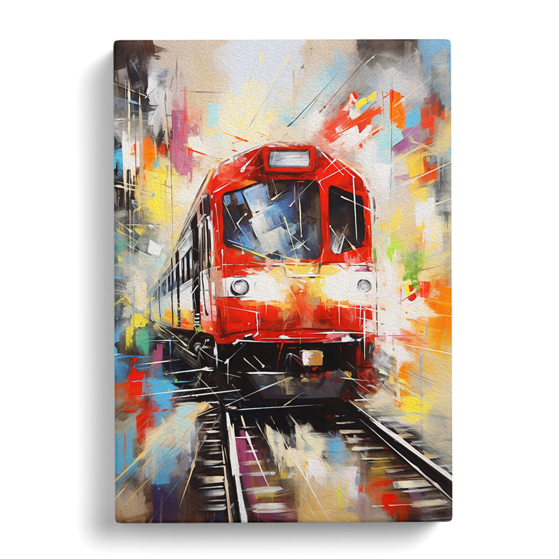 Train Abstract No.2 - Wrapped Canvas, 76cm H x 50cm W x 3cm D